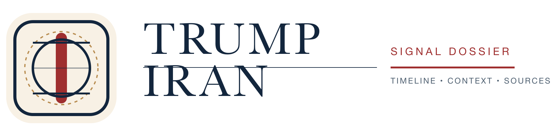 Trump Iran wordmark